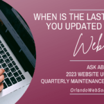 2023 Website Updates & Quarterly Maintenance